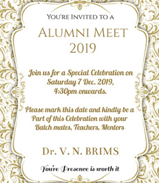 Alumni Meet on Saturday, 7th December, 2019