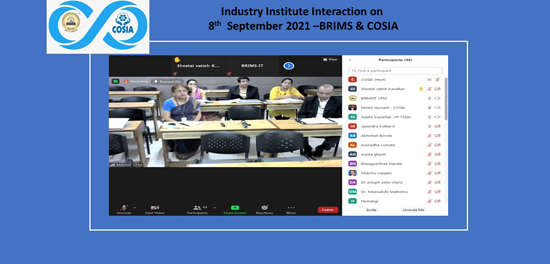 Industry Institute Interaction on 8th September 2021