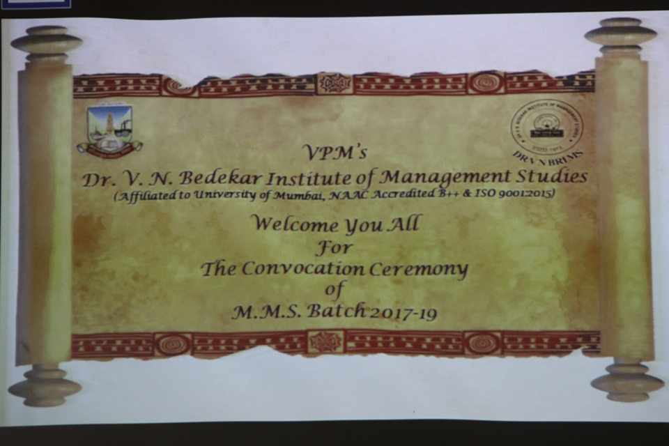 VPM's DR VN BRIMS MMS [2017-19] Batch Convocation Ceremony Held on 18th January, 2020